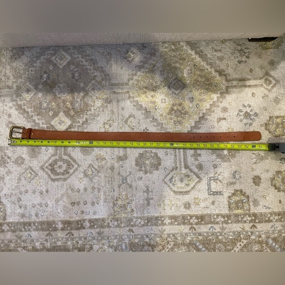 J Crew Brown Crackled Leather Belt - Picture 9 of 12